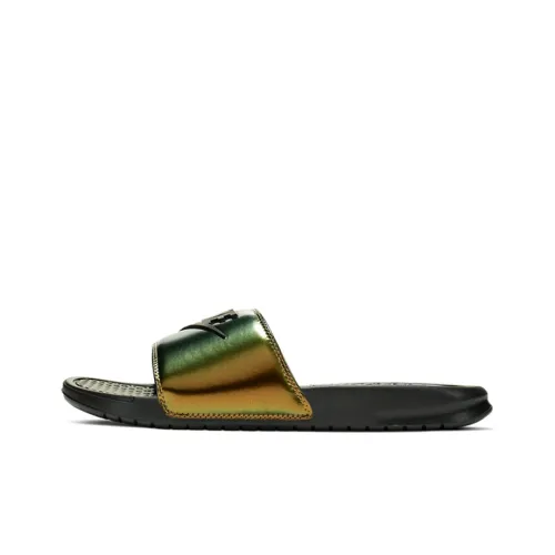 Nike Benassi JDI Slide Slippers Men Black/Green/Red