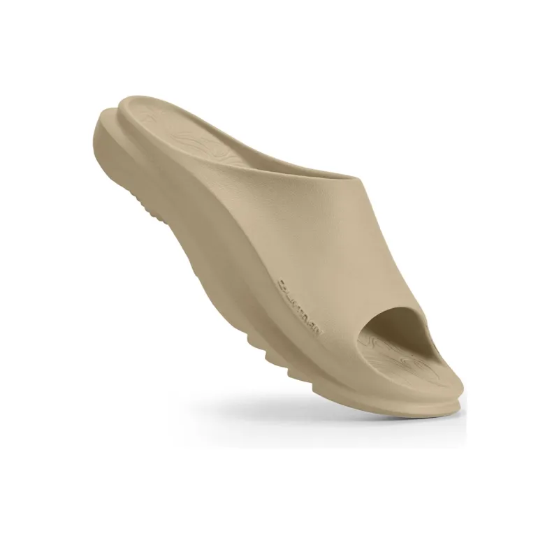 COURTMAN Luck Quiet Slide Slippers Unisex Camel Smoke Coffee Lite Version-2
