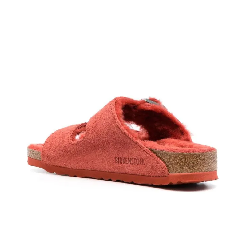 Birkenstock Slide Slippers Women's Coral Red-2