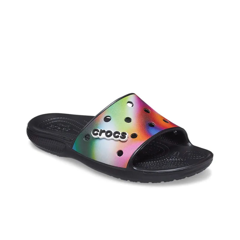Crocs Colorful Casual Unisex Multi Color Black Slippers-2