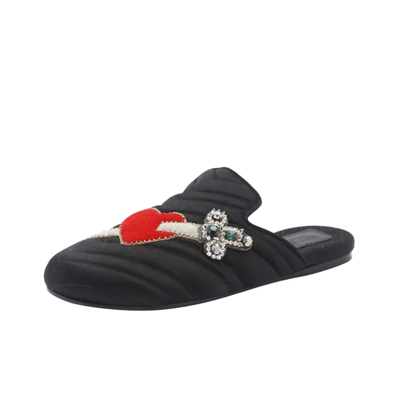 GUCCI Slip-Resistant Slide Slippers Women's Black-1