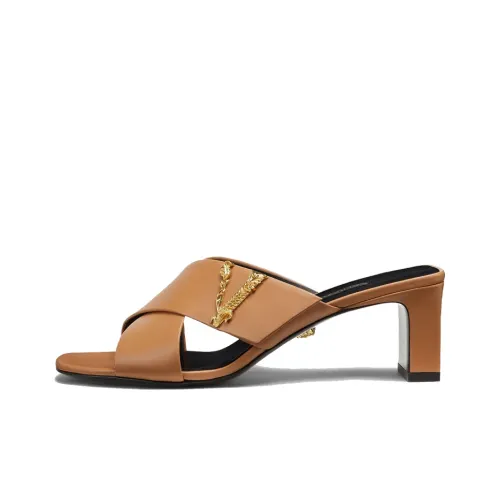 VERSACE High Heels Women's Low-Top Brown