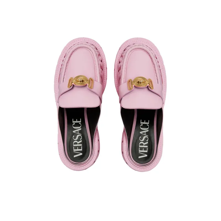 VERSACE MEDUSA BIGGIE Series Stylish Sandals Women's Pink-3