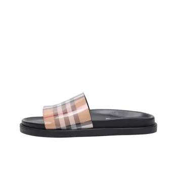 Burberry Vintage Slide Slippers Women's Classical Style Yellow