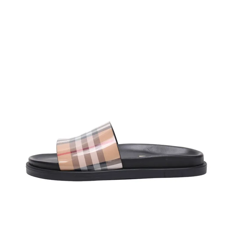Burberry Vintage Slide Slippers Women's Classical Style Yellow-0