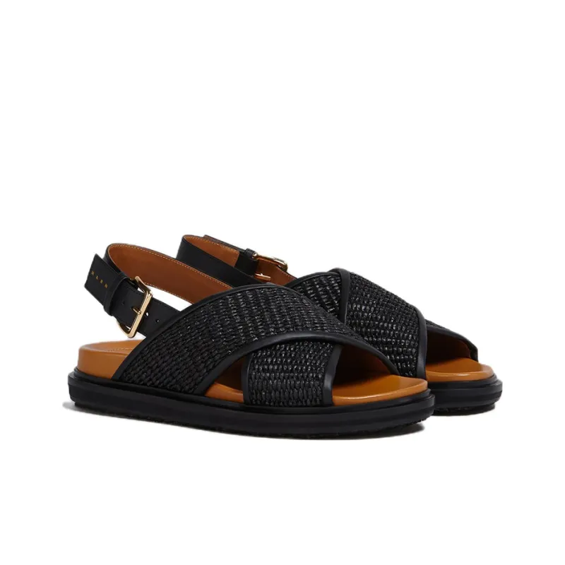 MARNI Fussbett Cross Strap Sandals Women's-1