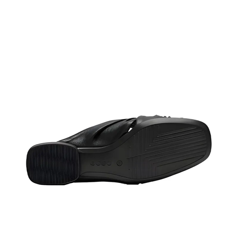 Ecco Rubber Sole Abrasion Resistant Closed Toe Slippers Women's Black-3