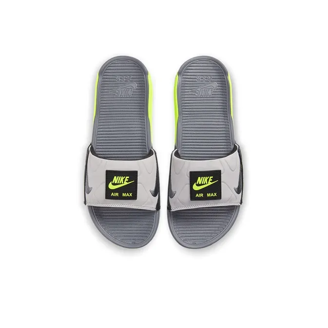 Nike Air Max 90 Slide Smoke Grey Volt Black Women's-2
