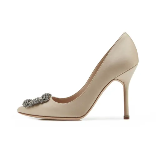 MANOLO BLAHNIK High Heels Women's Champagne