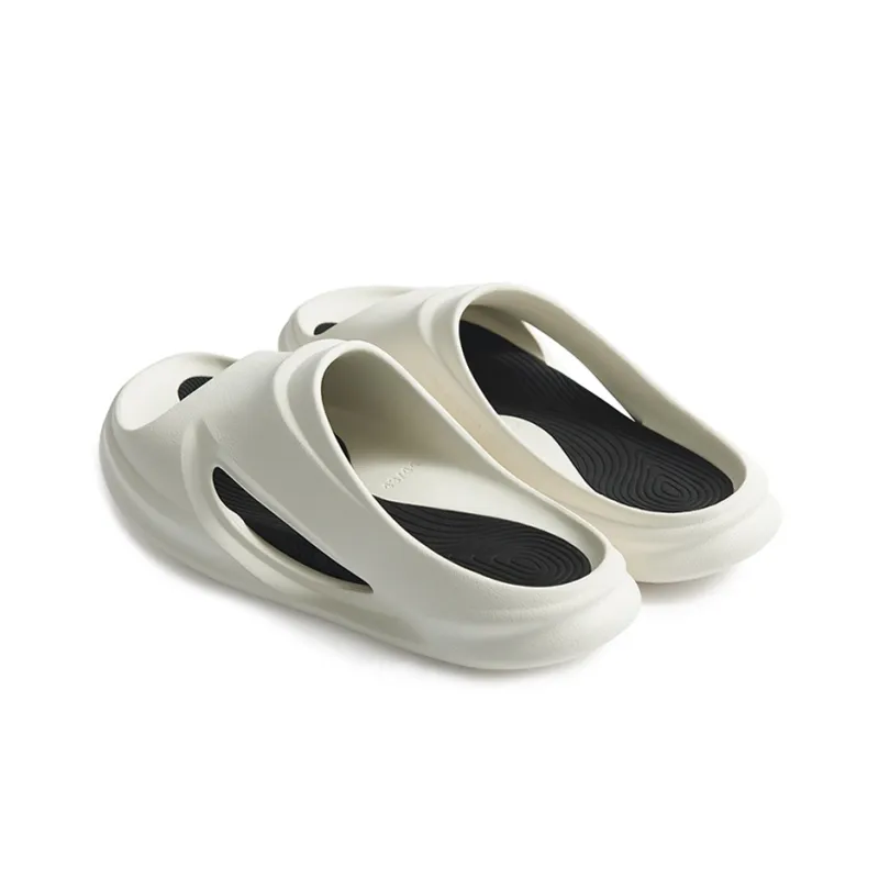 0592 EVA Cut Out Slide Slippers Unisex White-1