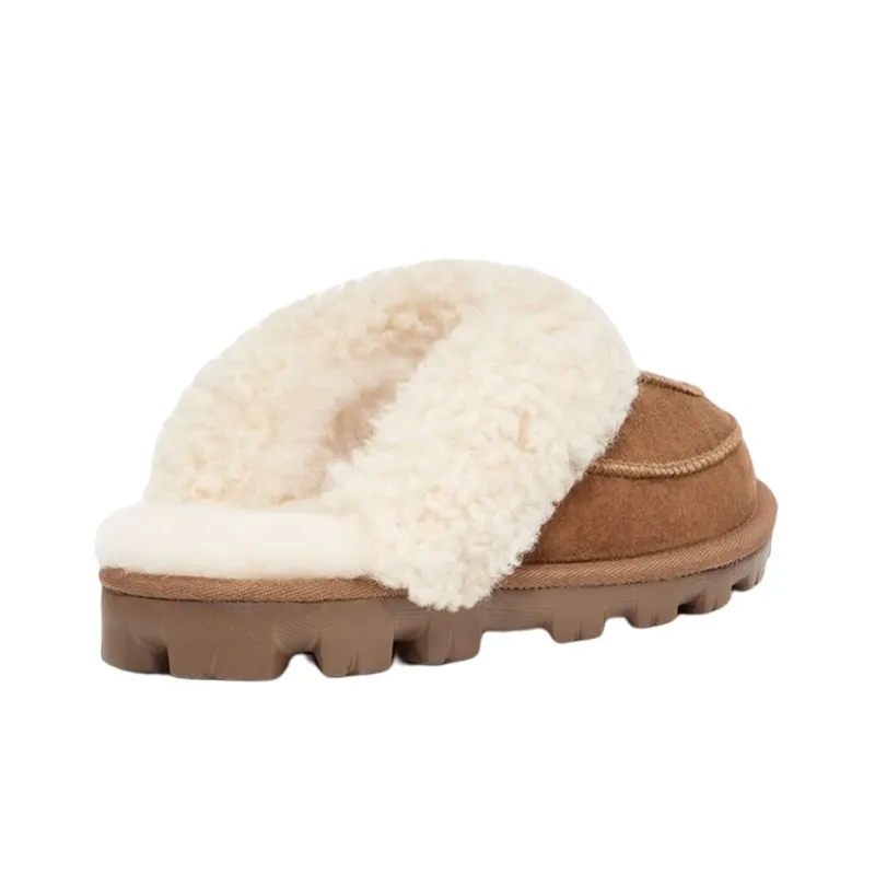 UGG X Tschabalala Self Coquette Slipper 'Chestnut' Women's-3