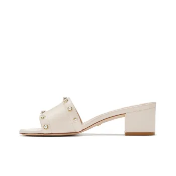 Stuart Weitzman/SW Quiet Slide Slippers Women's Beige