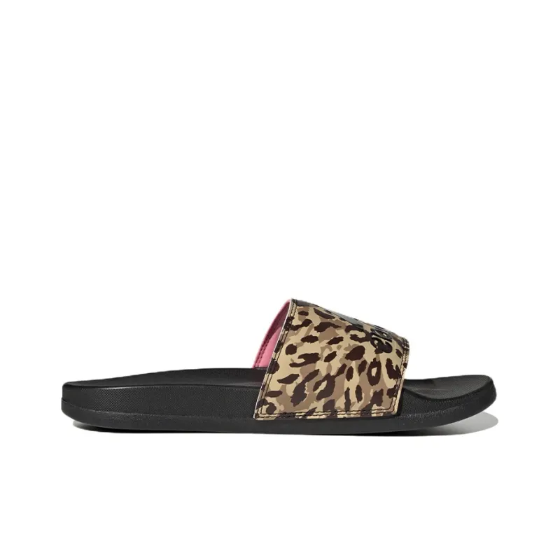 Adidas Adilette Comfort Slides Core Black Beam Pink Women's-1
