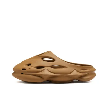 EQLZ EQUALIZER Quiet Abrasion Resistant Slide Slippers Unisex Fallen Leaves Brown