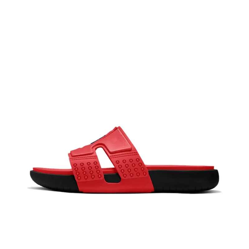 JORDAN Hydro 8 Colorblock Casual Red Black Slippers 'Red Black'-0