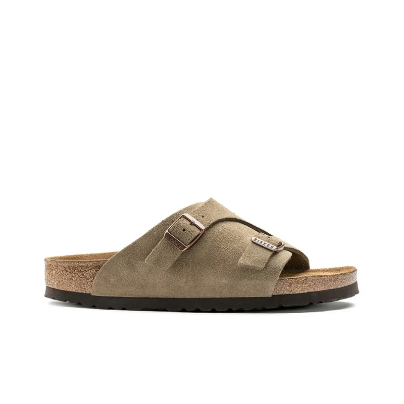 Birkenstock Zrich Series Cowhide Suede Fashion Beige Version Sandals-1