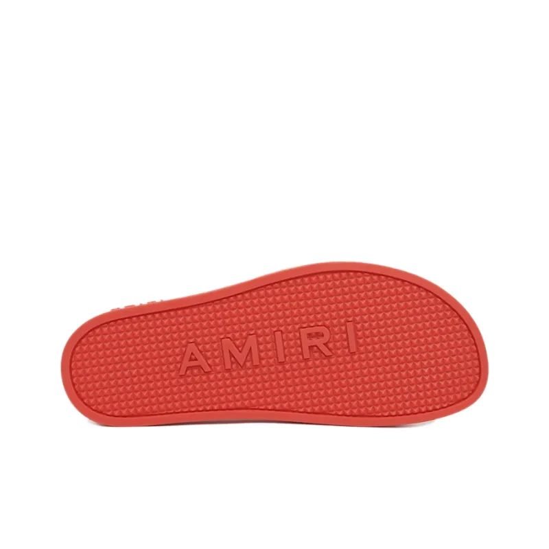AMIRI Pool Slide Debossed Red-4