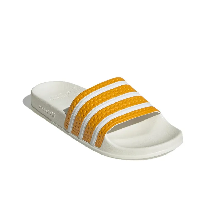 Adidas Originals Adilette Slides Team Colleg Gold Cloud White Off White-2