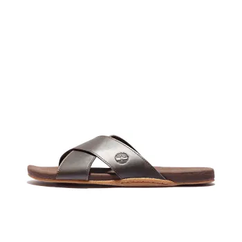 Timberland Slide Slippers Men Dark Coffee