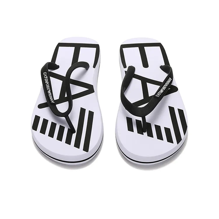 EMPORIO ARMANI EA7 Flip Flops Men's White Black-3