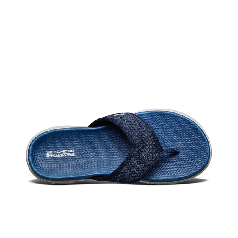 Skechers On The Go 600 Soft Sole Wear Resistant Flip Flops Blue-2