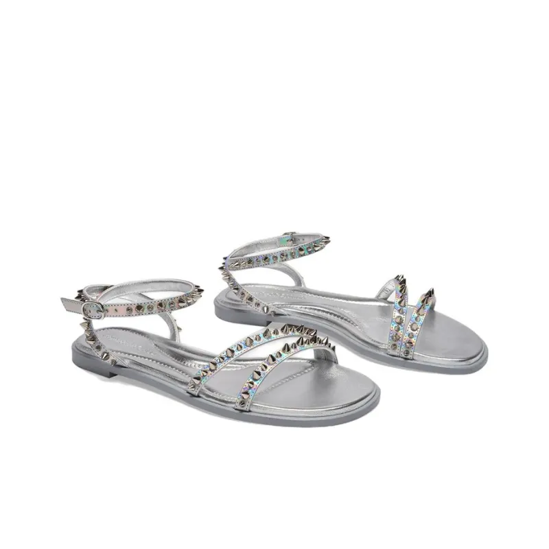Alexander McQueen Strap Sandals Women's Silver-2