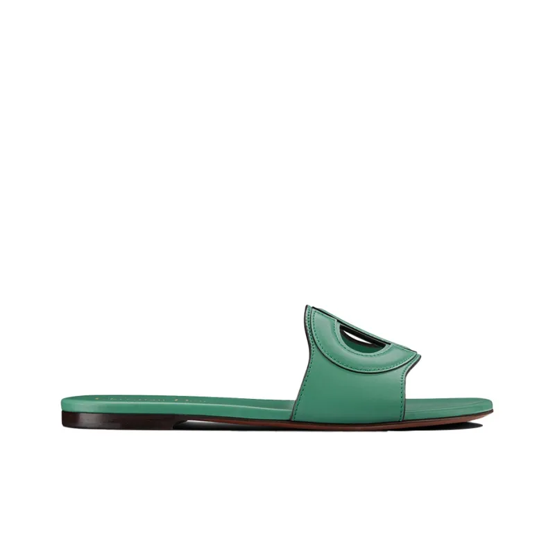 DIOR D-Club Slide Slippers Women's Green/Brown-1