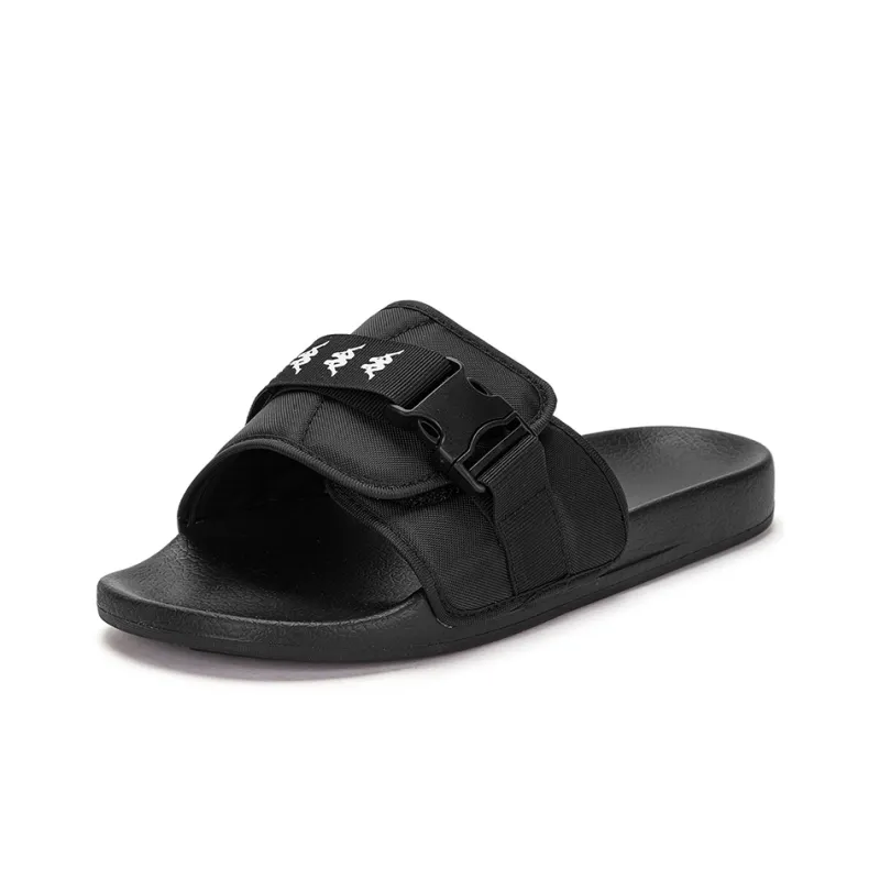 Kappa EVA Rubber Sole Slip Resistant Slide Slippers Unisex Black-1