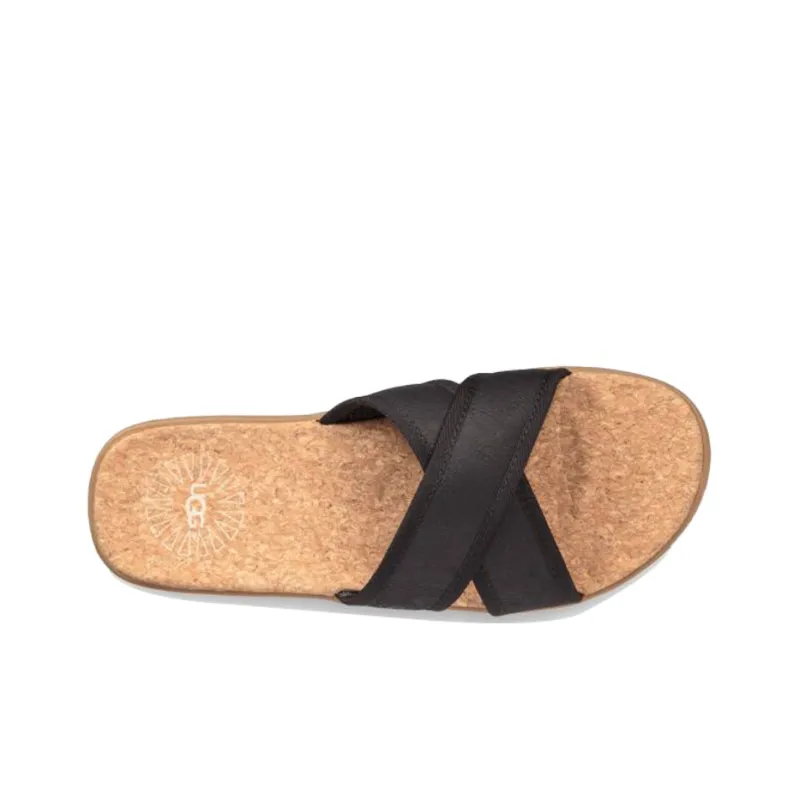 UGG Seaside Slide Cowhide Black Slippers-4