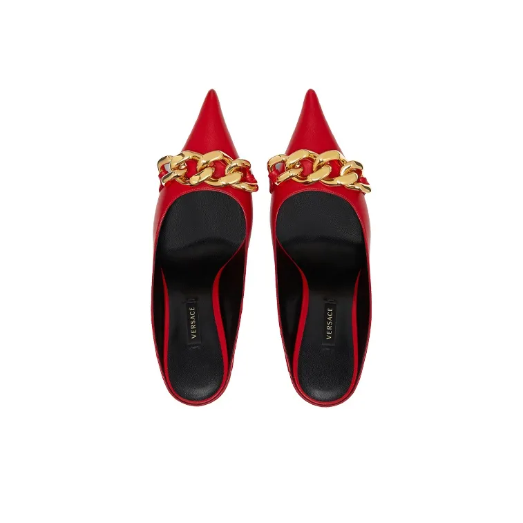 VERSACE Other Wrap-toe Slippers Women's Red-4