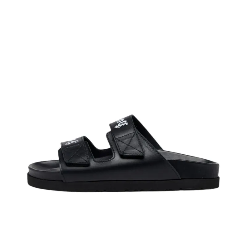 PALM ANGELS Touch Strap Logo Print Slides-0