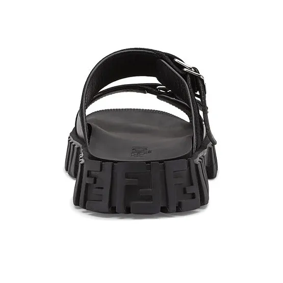 FENDI Force Slip Resistant Stylish Sandal Men's Black-4