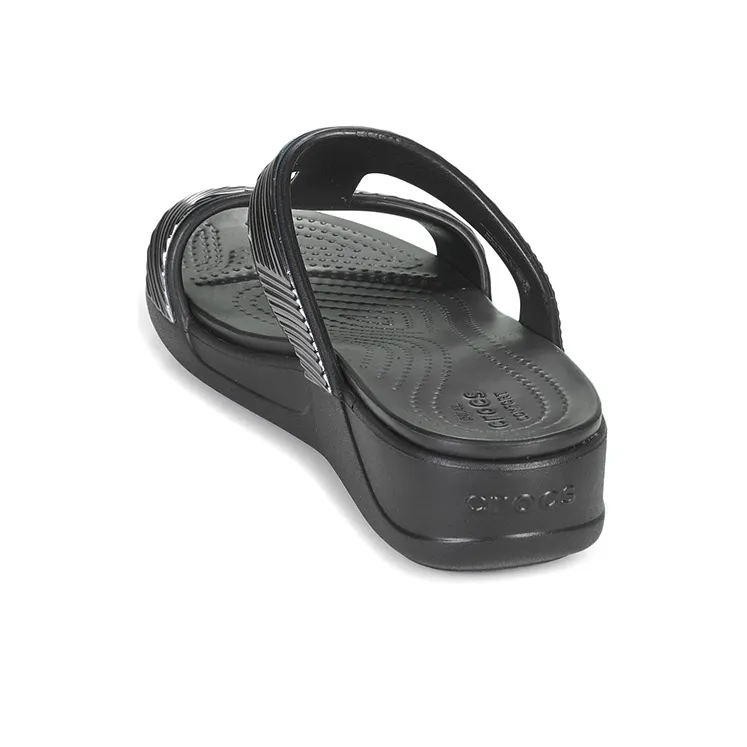 Crocs Monterey Slide Slippers Women's Black-5
