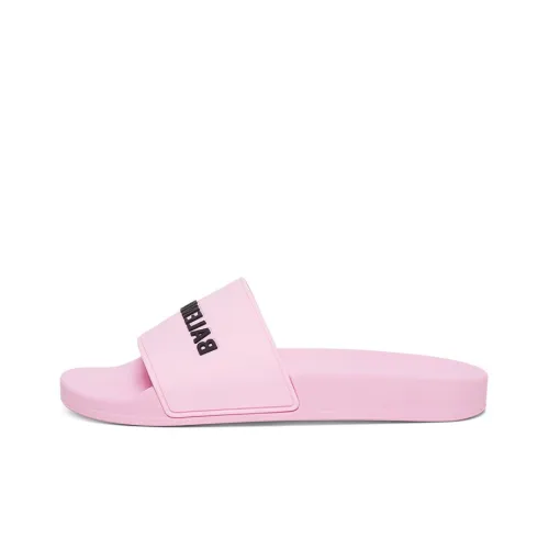 Balenciaga Pool Slides Pink Black Women's