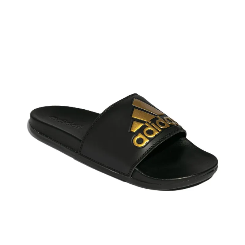 Adidas Adilette Comfort Slides Core Black Gold Metallic-2