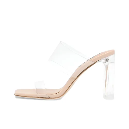 STEVE MADDEN Clear Double Strap Heeled Sandals