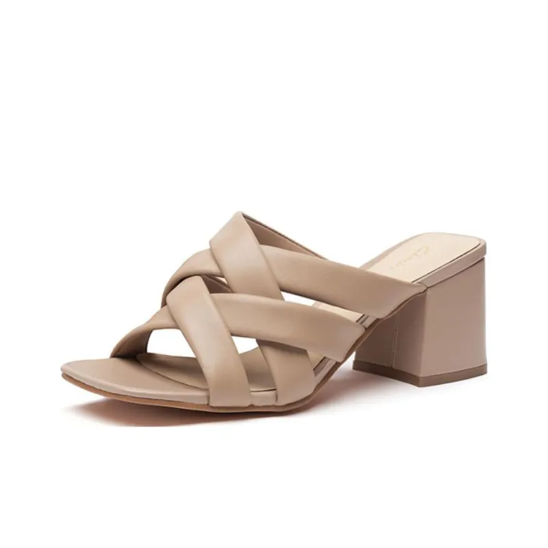 Clarks Slide Slippers Women's Light Pink-1