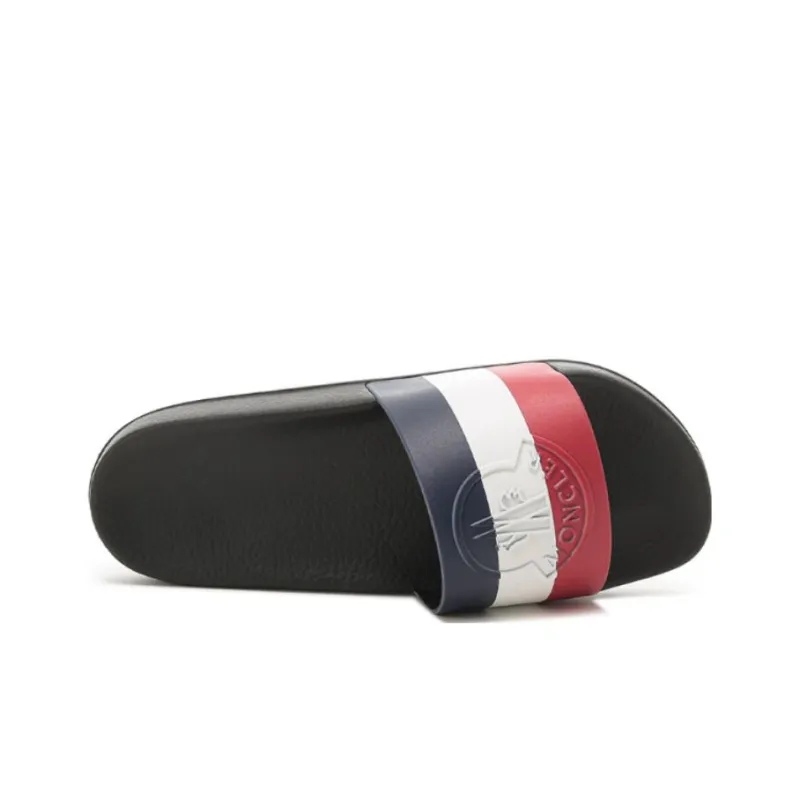 Moncler EVA Rubber Sole Slip Resistant Slide Slippers Men's Black-4
