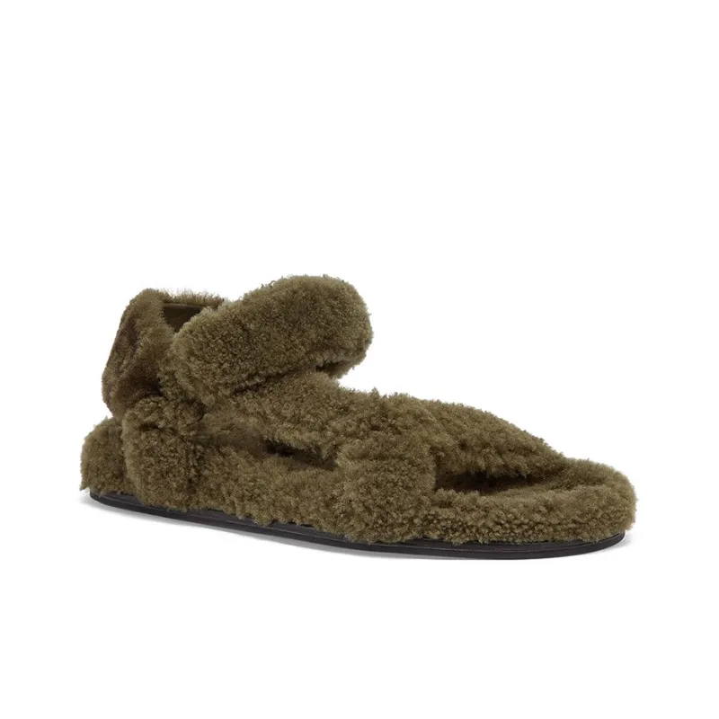 FENDI FEEL Strap Sandals Women's Green-2