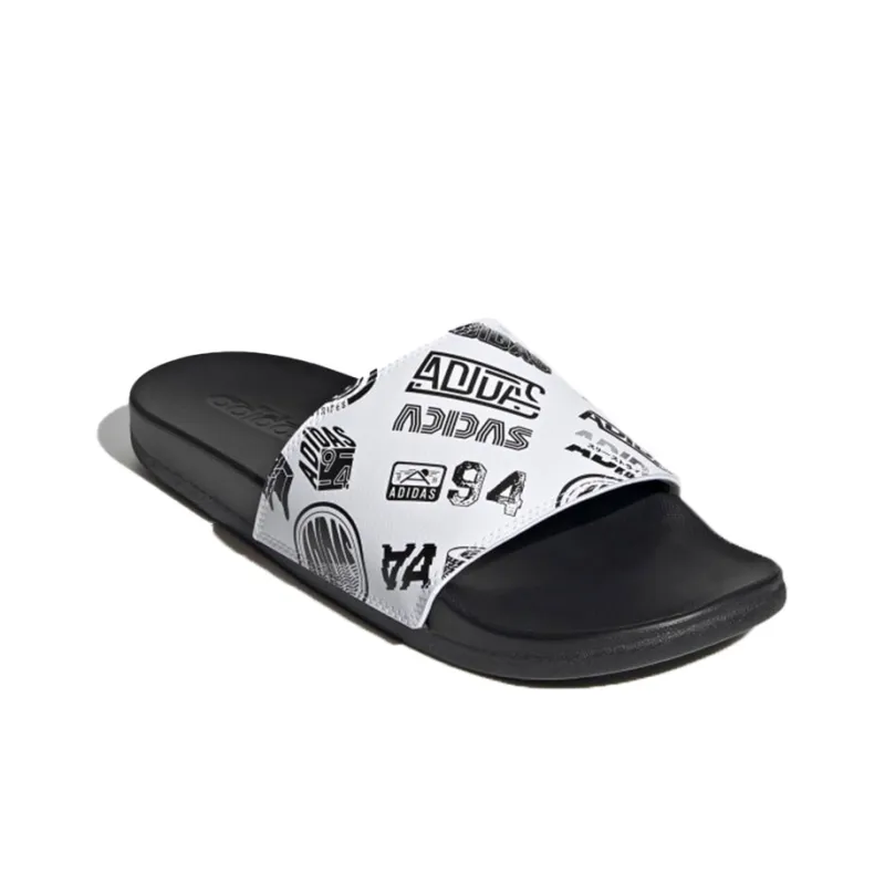 Adidas Adilette Comfort Slide 'All Over Logos White'-2
