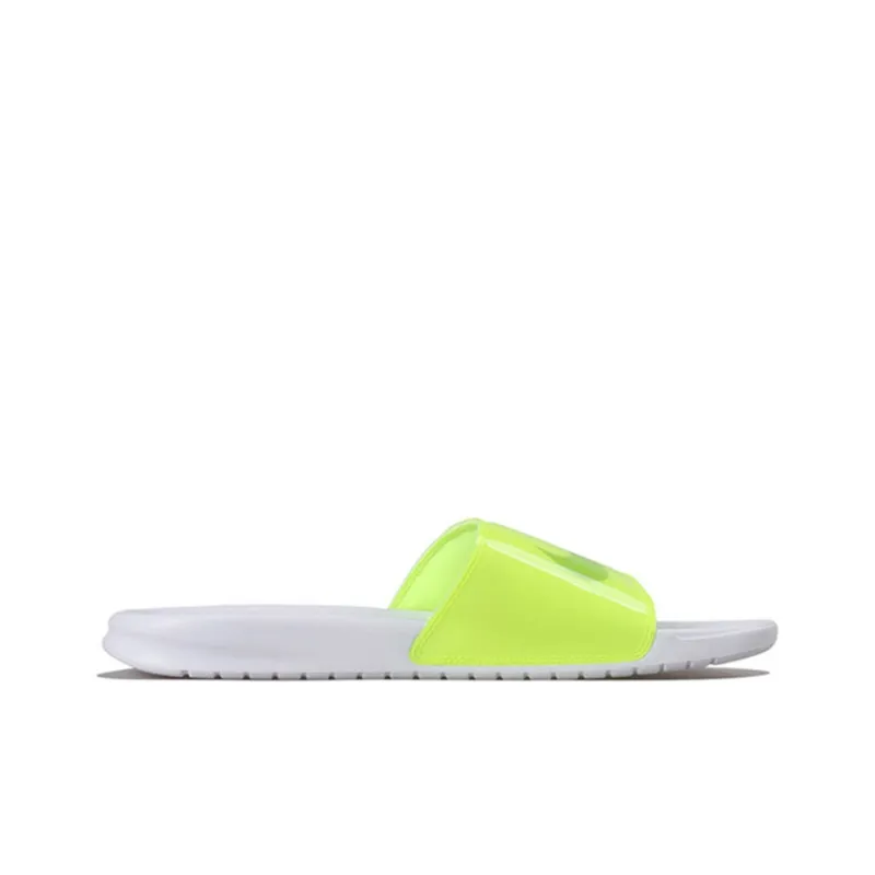 Nike Benassi Jdi Print Fluorescence Yellow Slippers Volt white-1