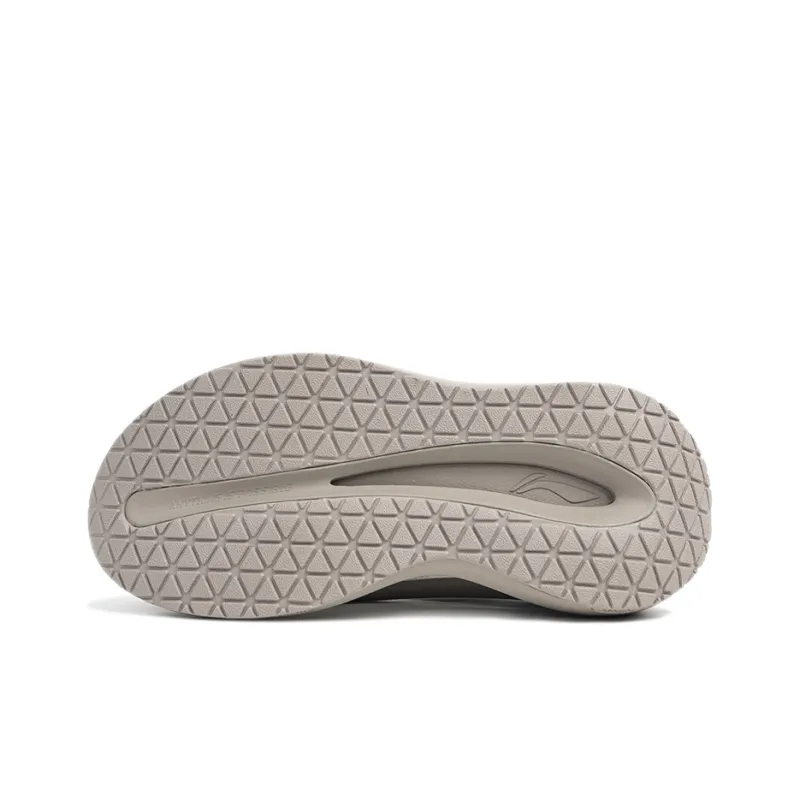 LiNing Yun You Slay Quiet Abrasion Resistant Slide Slippers Men's Cashmere Gray-4