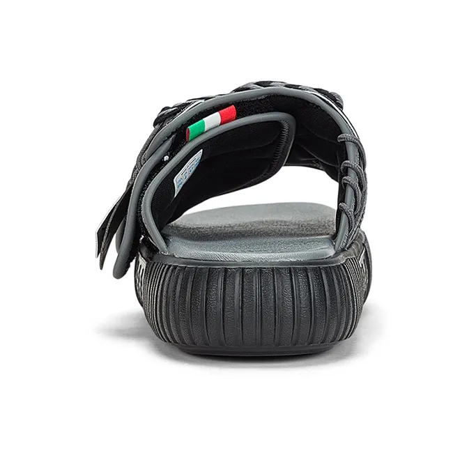 Kappa EVA Slip Resistant Slide Slippers Unisex Black Gray-4