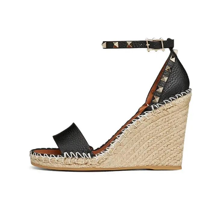 Valentino Rockstud Stylish Sandals Women's Black-0