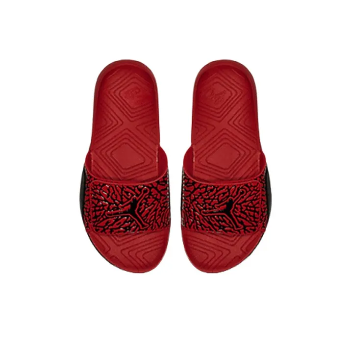 JORDAN Hydro 7 Red Burst Crack Slippers Gs-2