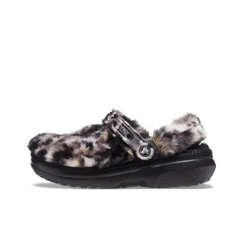 Crocs Classic Fur Sure 'Lined Animal Oreo' Women's
