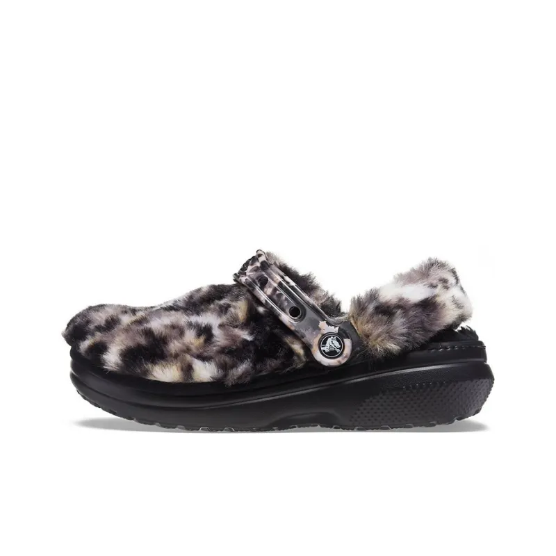 Crocs Classic Fur Sure 'Lined Animal Oreo' Women's-0