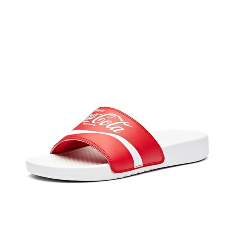 Coca Cola x Anta Slide Slippers Men's Mismatched Left White Right Red-2