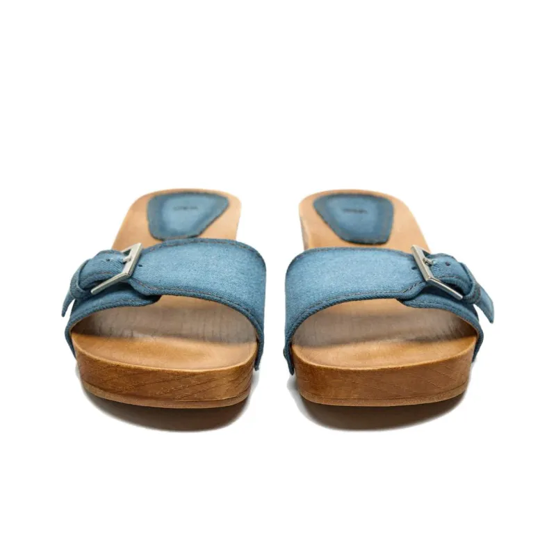 ZARA Rubber Sole Quiet Slide Slippers Women's Blue-3