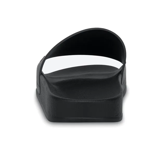 MOSCHINO Rubber Sole Quick Dry Slide Slippers Men's Black-5